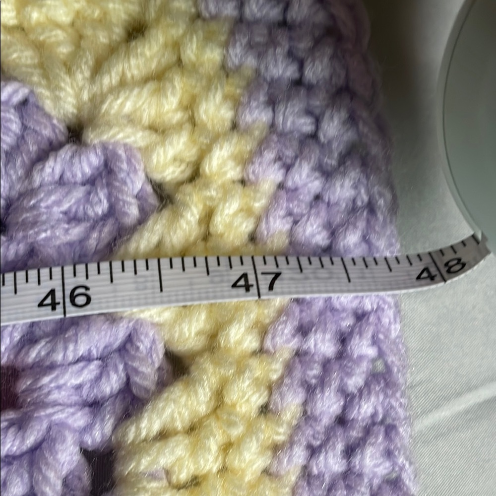 NWT Handmade Afgan Crochet Blanket Throw 55" x 47" - Picture 4 of 9
